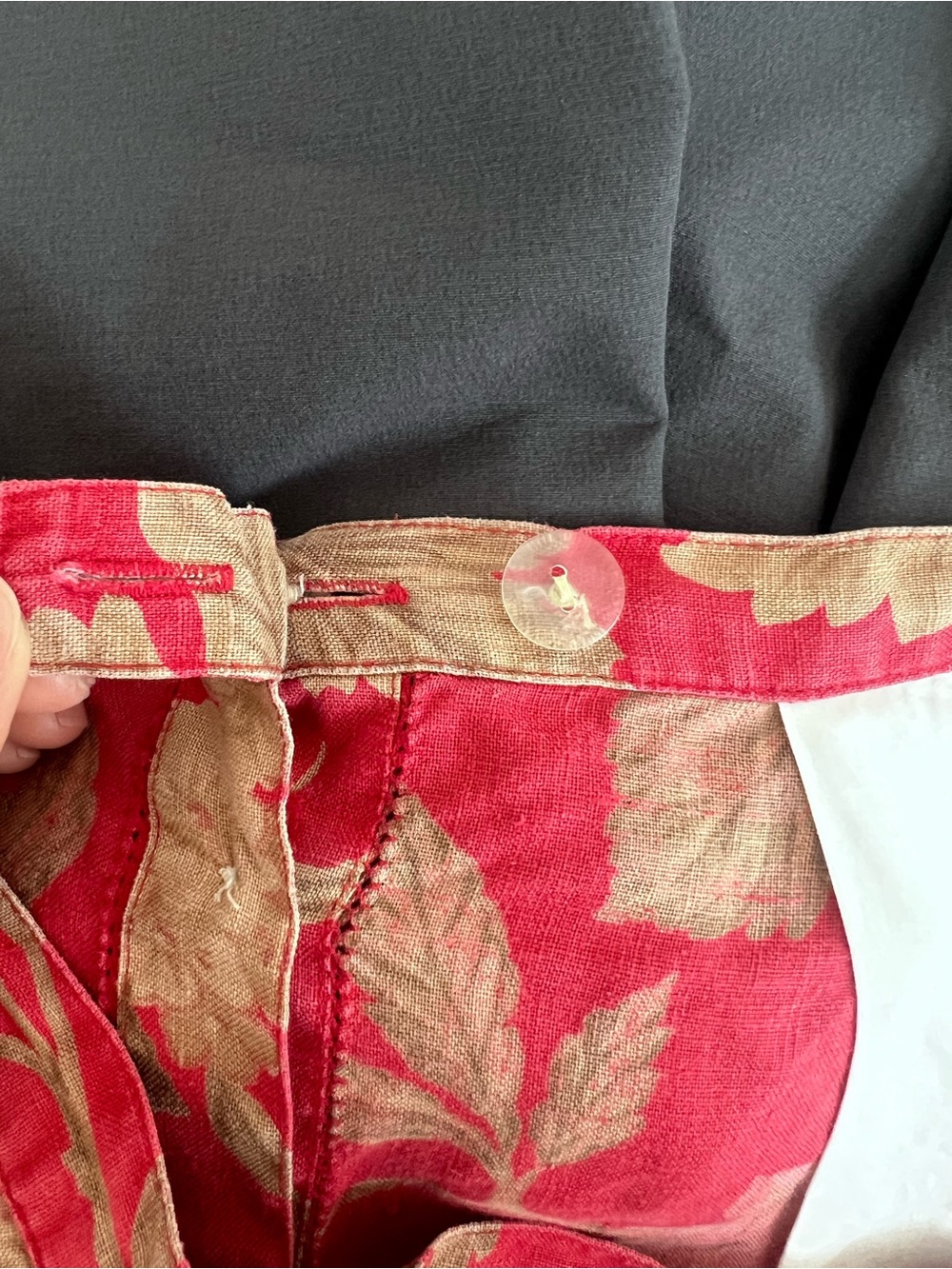 Vintage Lauren Ralph Lauren 100% Linen Floral Maxi Skirt - Picture 7 of 7